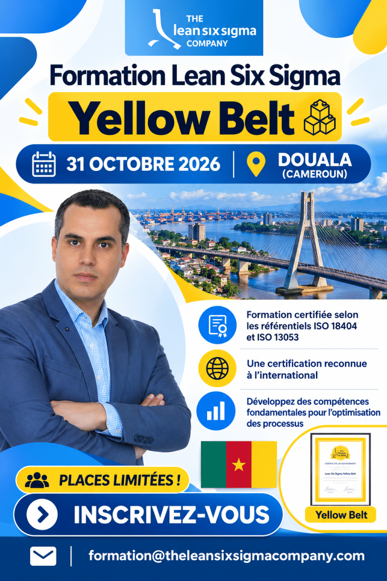 Formation Lean Six Sigma Yellow Belt à Douala : rendez-vous le 31 octobre 2026 !